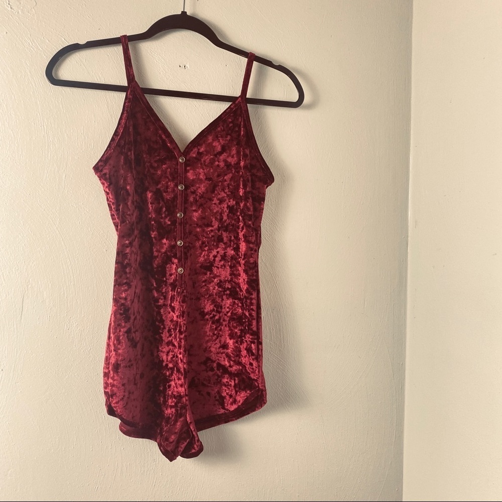 Bozzolo Crushed Velvet Jumper Burgundy Sz S - Picture 13 of 14